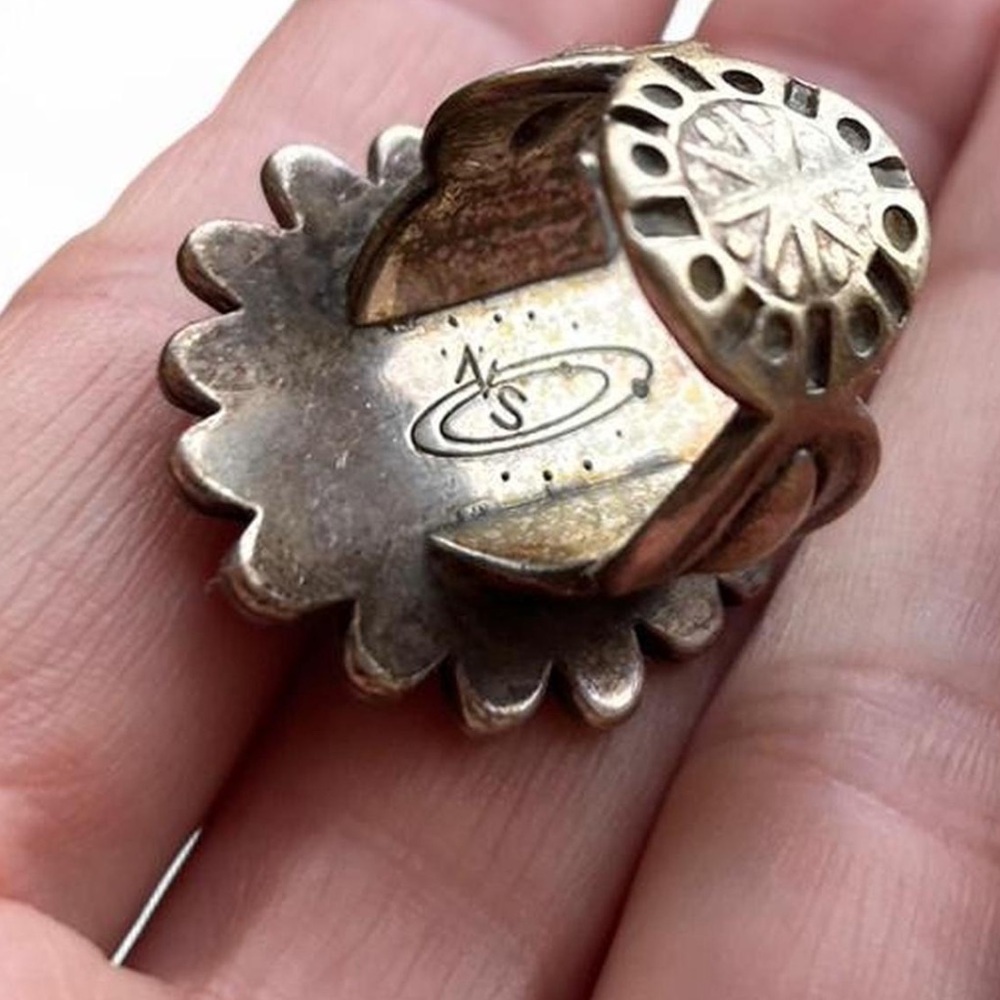 Turquoise and Bronze Statement Ring - Picture 4 of 8